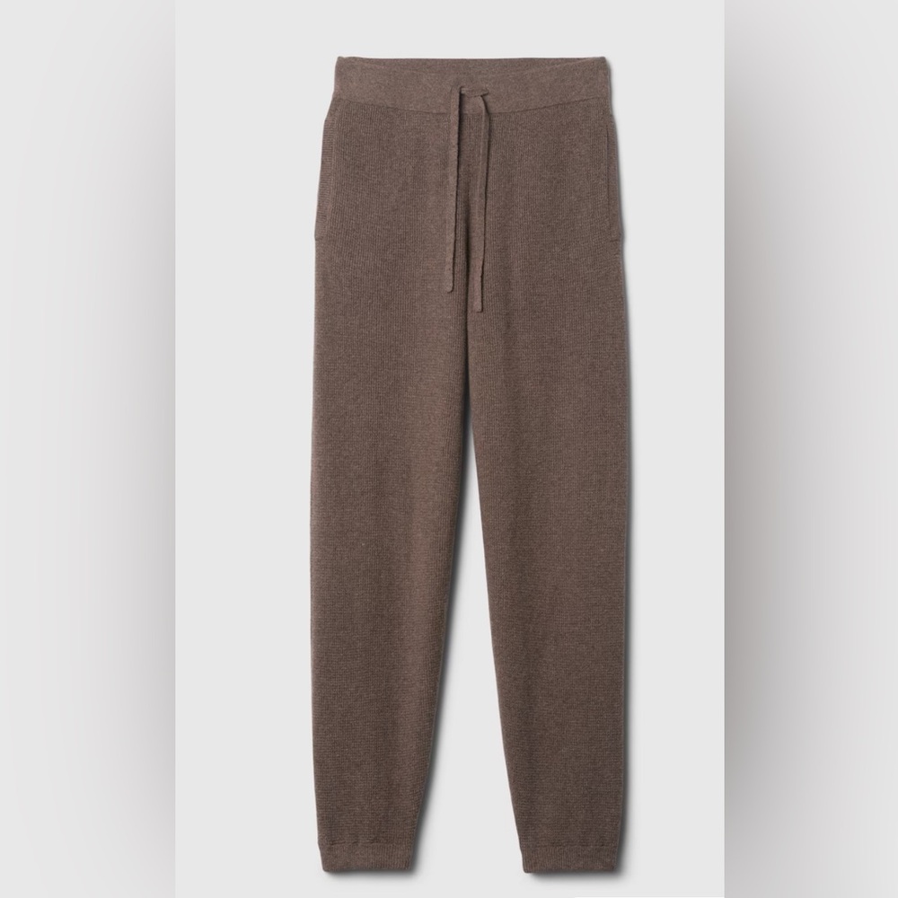 NWT Gap CashSoft Waffle PJ Joggers M brown